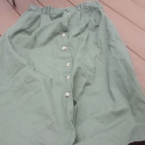 White Stag Button Down Midi Skirt